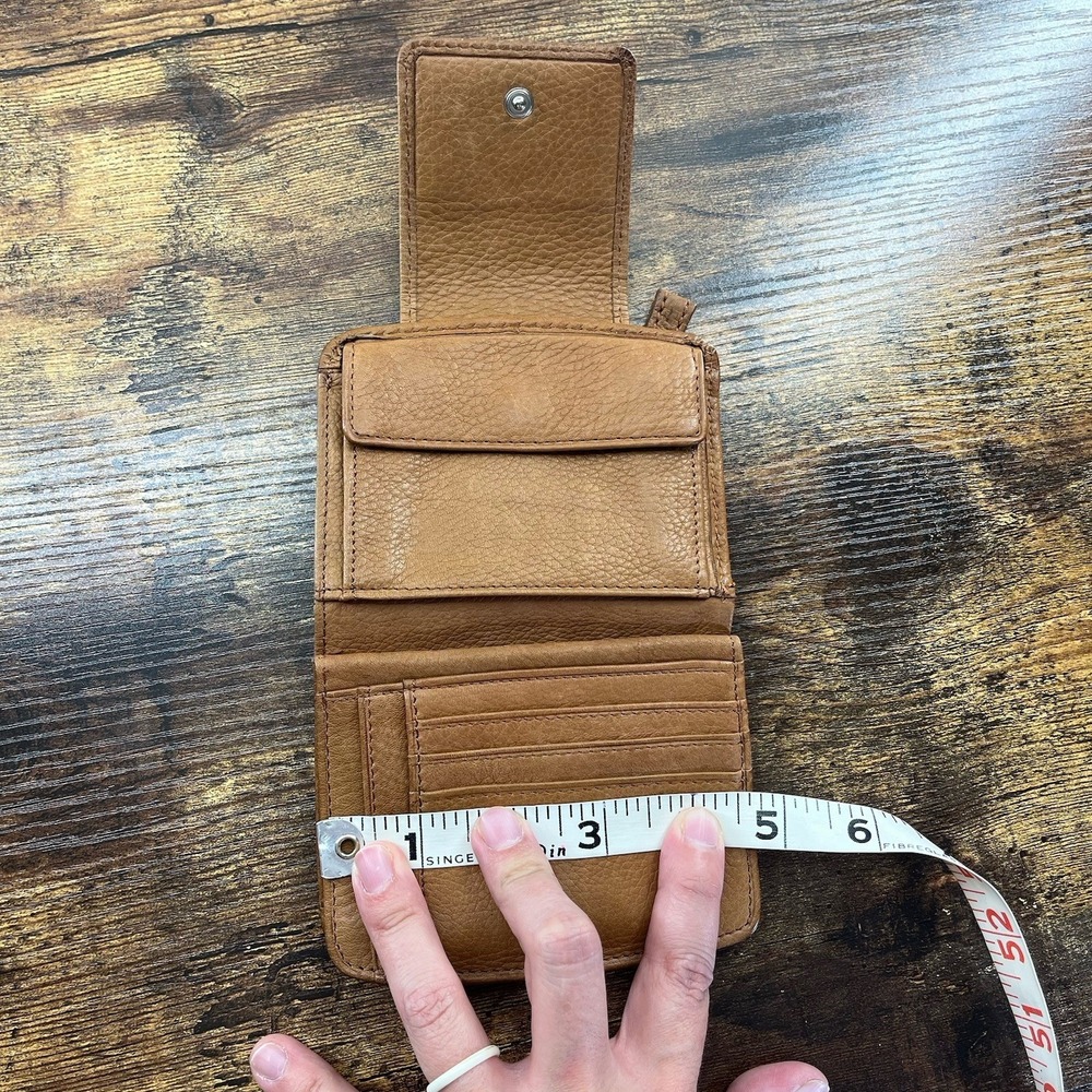 Brown Fossil Long Live Vintage 1954 Small Wallet Cow Hide Leather - Picture 5 of 11